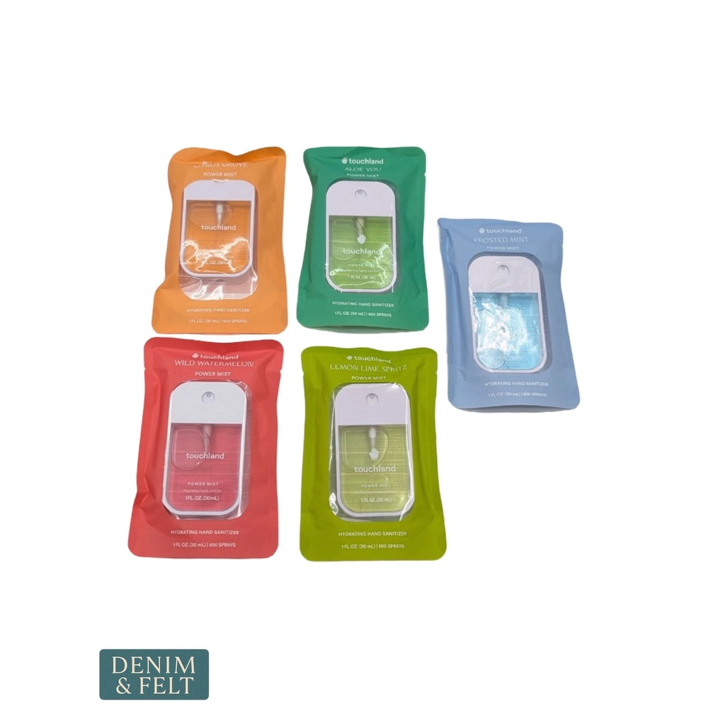 NEW Touchland Power Mist Hydrating Hand Sanitizer 1 oz 5-Piece Scent Bundle